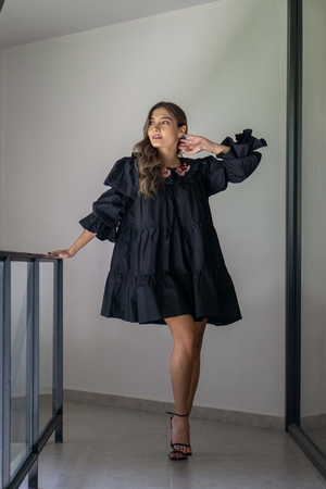 vestido corto para mujer con bordado