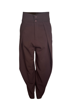 PTJ0057 pantalón café con bolsillos