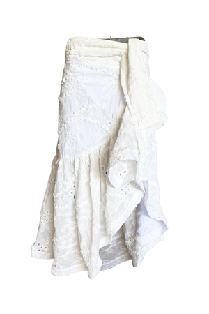 PTJ008101 falda blanca para looks elegantes con boleros