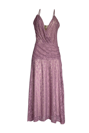 PTJ0152 vestido largo con tiras color lila