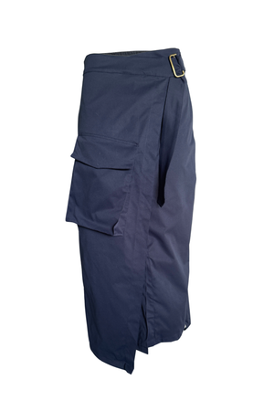 PTJ0100 falda midi color azul oscuro