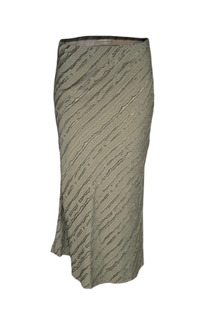 PTJ0200 falda midi con textura y abertura