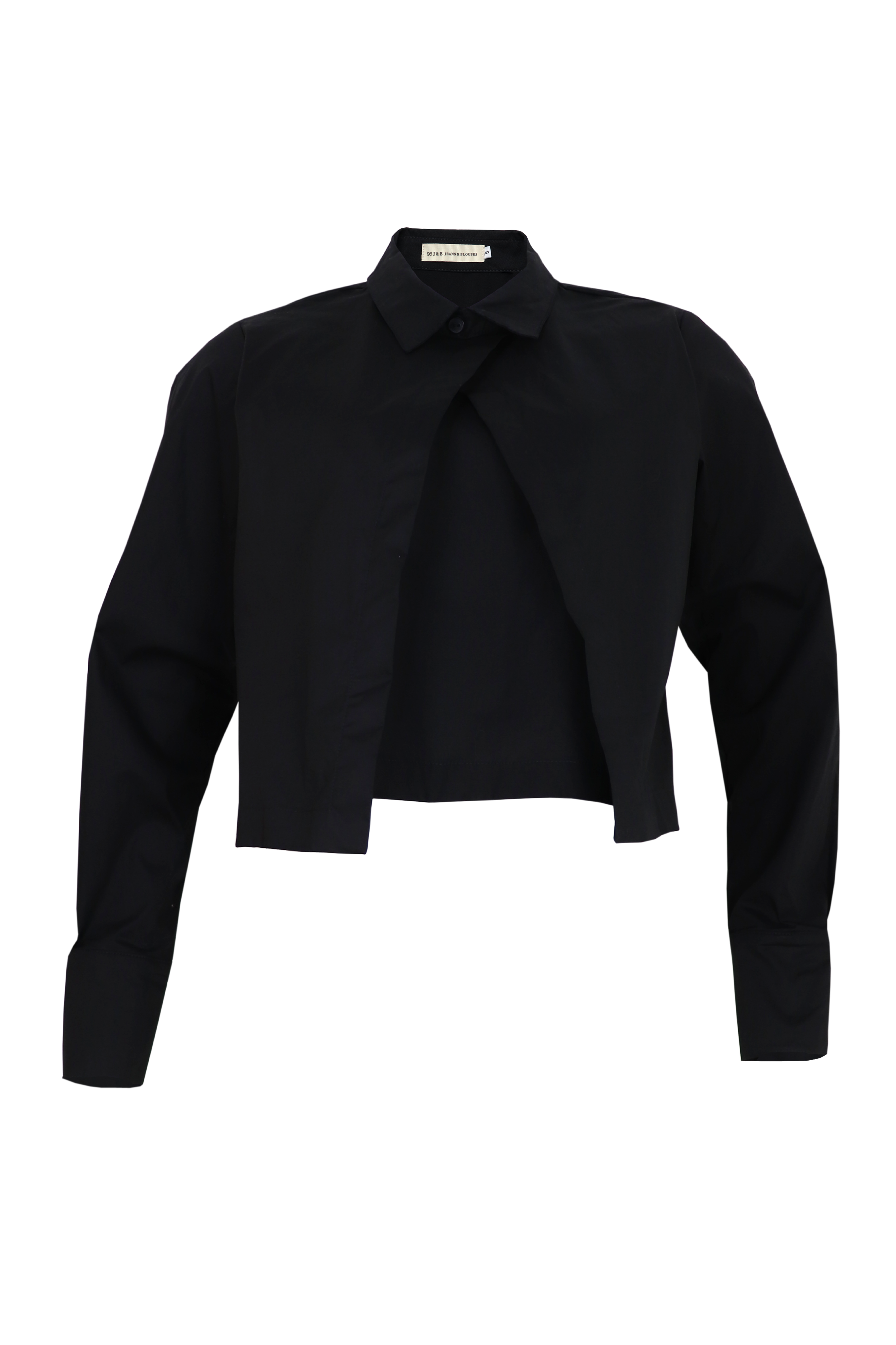 Hermosa camisa manga larga color negro