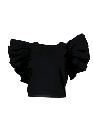 Camisa con bolero en mangas color negro