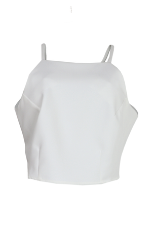 Blusa corta de tiras Amorette color beige