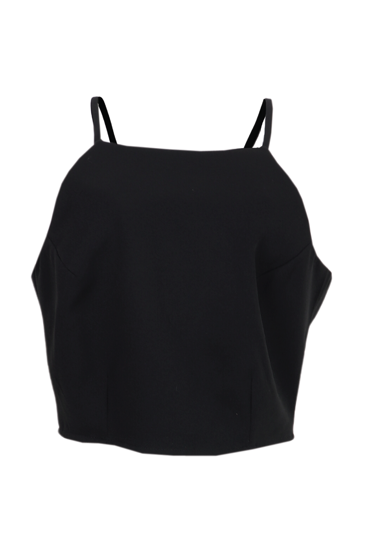 Blusa corta de tiras Amorette color negro