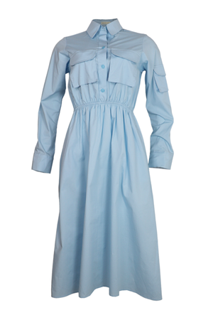 Hermoso vestido largo midi color azul