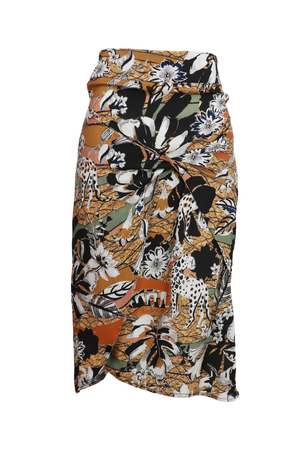 Falda midi Bohío color camel