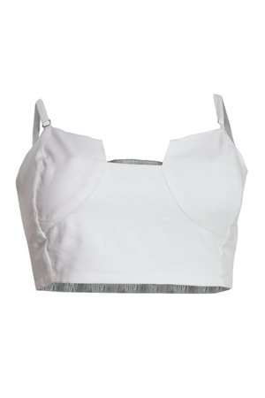 Crop top color blanco behla
