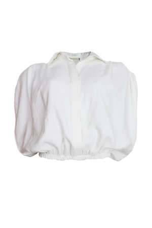 Hermosa blusa con escote en v color arena