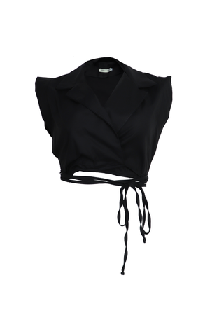 PTJ143111 blusa de tiras color negro