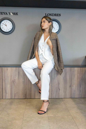 PTJ226317003 Blazer a cuadros