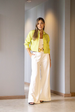 PTJ2327 chaqueta con look blanco