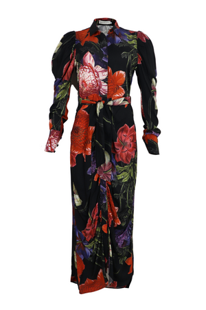 Hermoso vestido largo con cinturon Celia color Cobre