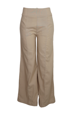 Espectacular Pantalón de lino con venas color arena