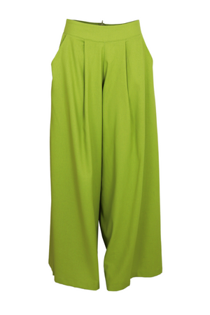 Hermoso pantalón palazzo color verde limón