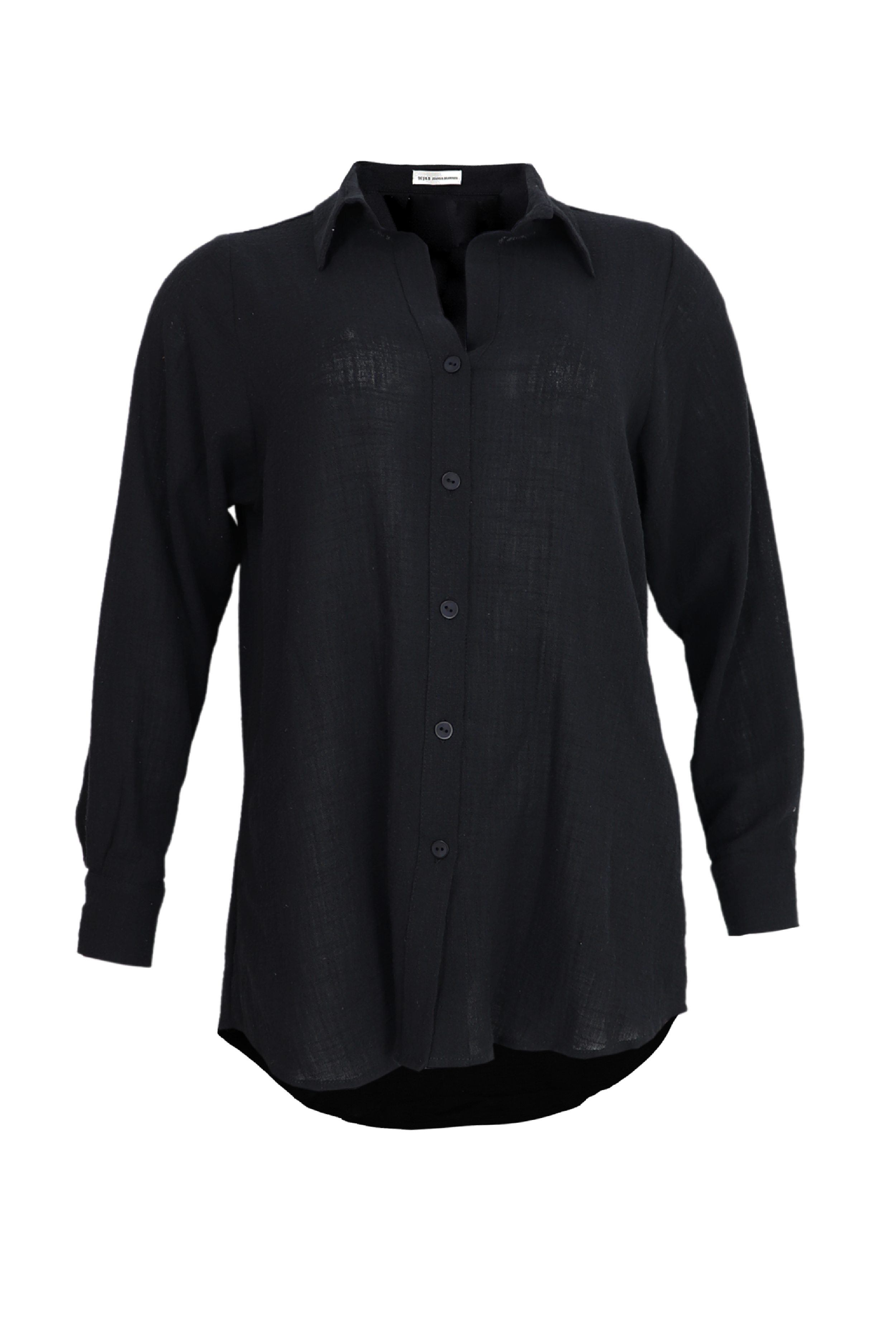 Camisa manga larga delicate color negro