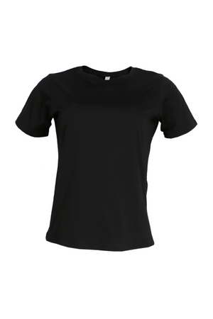 Camiseta básica cuello redondo color negro