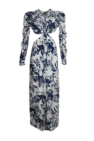 Hermoso vestido de escotes laterales , manga larga