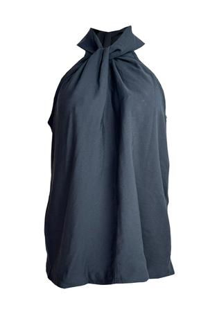 PTJ250830 blusa cuello halter gris