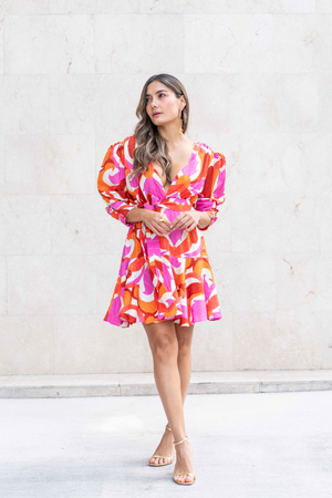 Vestido corto con cinturón pandora