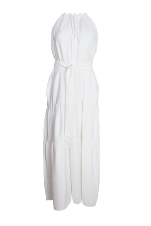 Hermoso vestido largo con cuello tipo halter