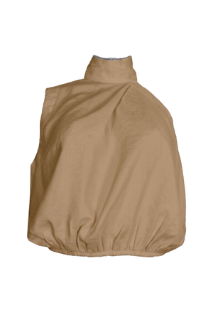 PTJ260930 blusa sin mangas color arena