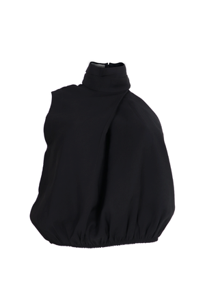 PTJ260930 blusa asimétrica negra