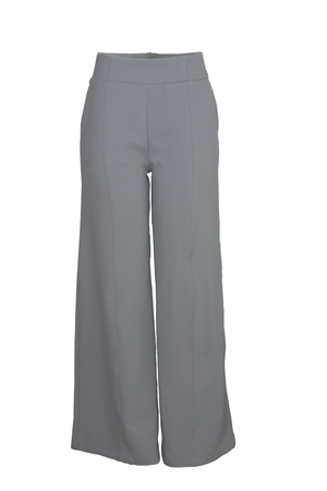 PTJ265712 pantalón bota ancha con textura en color gris