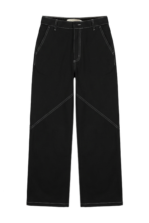 PTJ267104 pantalón negro con costuras