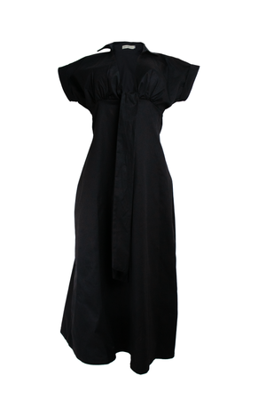 PTJ269311 vestido negro con lazo