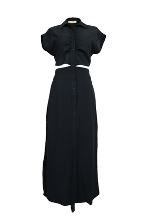 PTJ272730 vestido largo negro