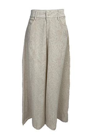 PTJ2759 pantalón beige corrugado