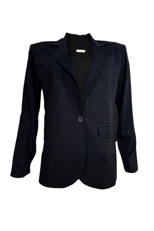 PTJ277229 blazer negro con puntos brillantes