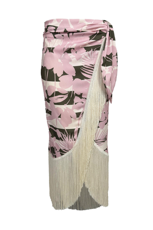 PTJ2773 falda estampada con flecos