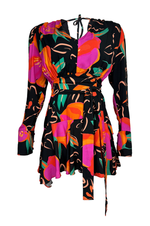 PTJ277629 vestido corto estampado