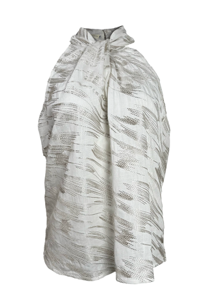 PTJ279529 blusa con textura cuello halter
