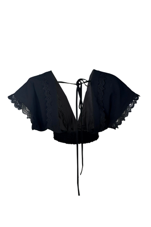 PTJ280830 blusa con textura negra