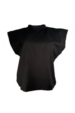 PTJ282629 blusa negra con manga