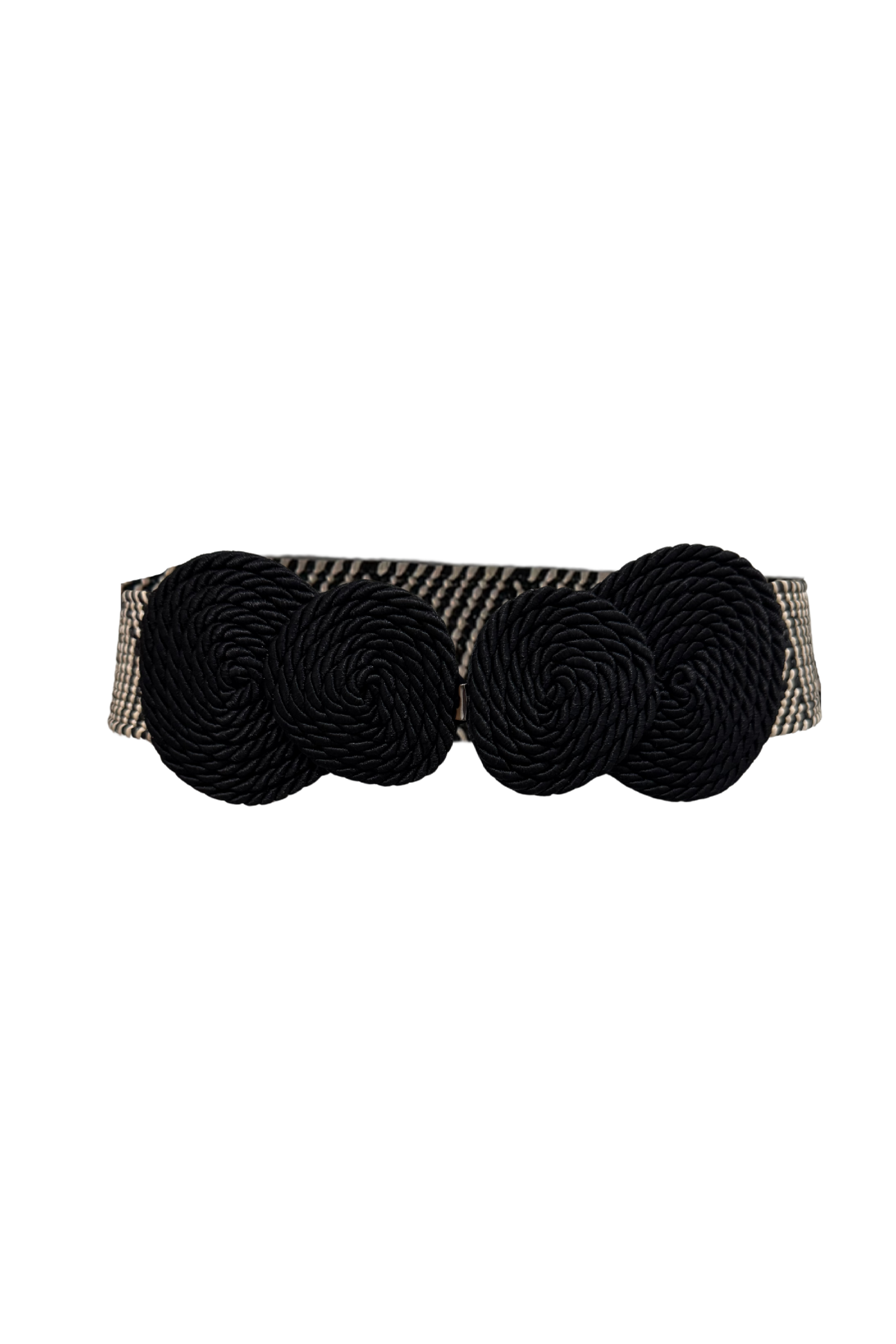 PTJ286530 cinturón negro con textura