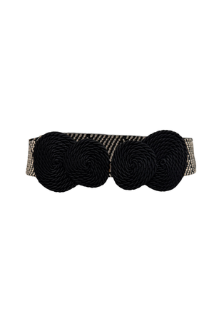 PTJ286530 cinturón negro con textura