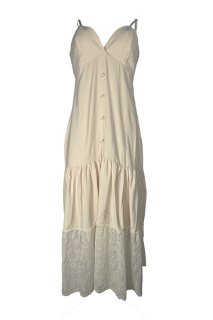 PTJ289630 vestido con botones y tiras