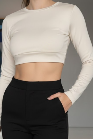 PTJ28981200 blusa corta color blanca