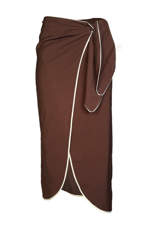PTJ2946 falda midi con lazos