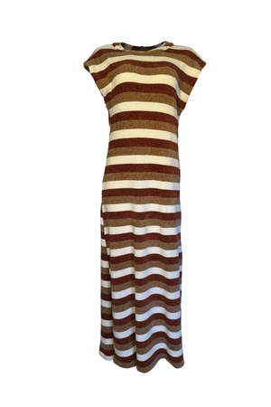 PTJ29560100 vestido de rayas largo