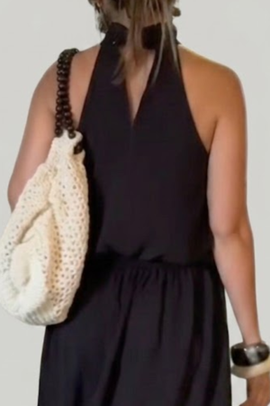 PTJ29823000 blusa negra con elástico