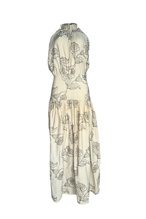 PTJ30412900501 vestido largo con cuello halter