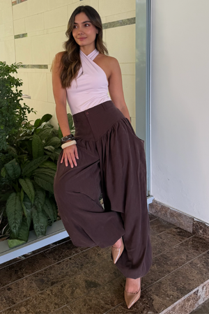 PTJ30531900 pantalón con botón aladino