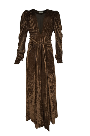 PTJ305619 vestido largo color café