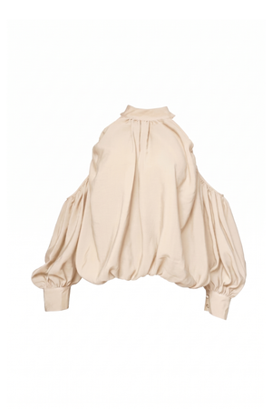 PTJ3057300 blusa con tiras y cuello halter